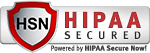 HIPAA Secured, Powered by HIPAA Secure Now! silver badge
        with red shield